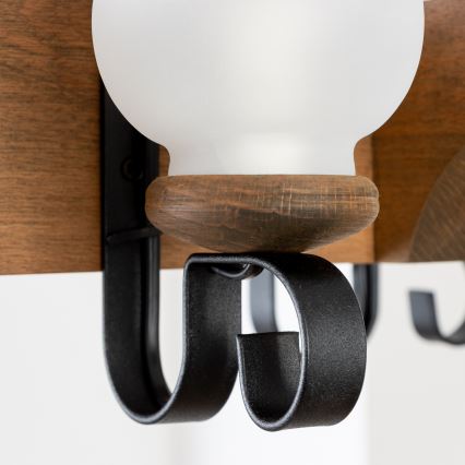 Brilagi - Lestenec na verigi QUEEN 4xE14/40W/230V bukev