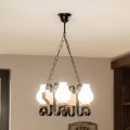 Brilagi - Lestenec na verigi QUEEN 4xE14/40W/230V hrast