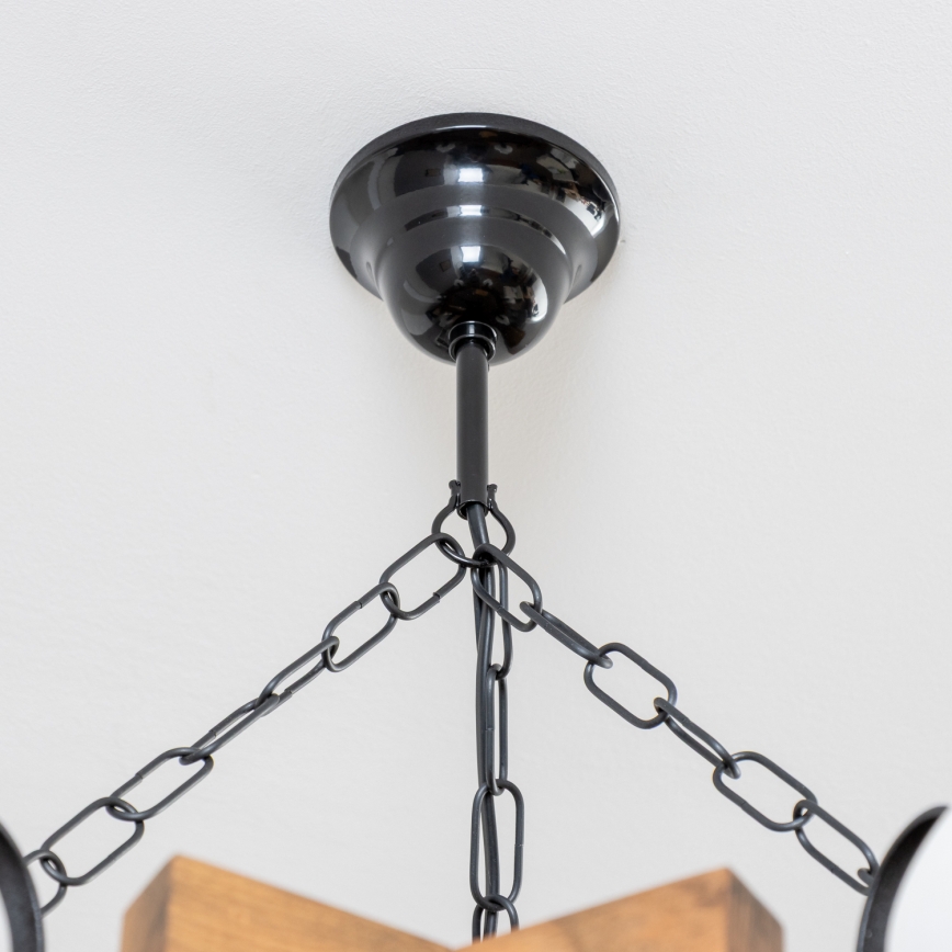 Brilagi - Lestenec na verigi QUEEN 6xE14/40W/230V bukev