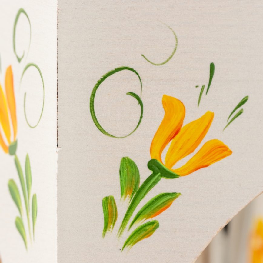 Brilagi - Lestenec na verigi QUEEN 6xE14/40W/230V bukev/kremna