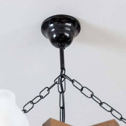 Brilagi - Lestenec na verigi QUEEN 6xE14/40W/230V bukev/oreh