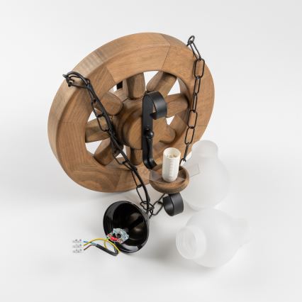 Brilagi - Lestenec na verigi ROATA 2xE14/40W/230V bukev