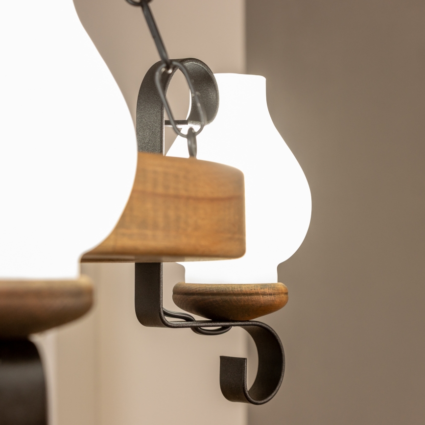 Brilagi - Lestenec na verigi ROATA 3xE14/40W/230V bukev