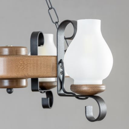 Brilagi - Lestenec na verigi ROATA 3xE14/40W/230V bukev/oreh