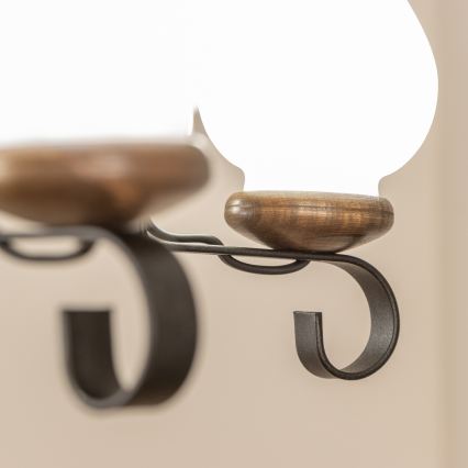 Brilagi - Lestenec na verigi ROATA 5xE14/40W/230V, premer 70 cm, bukev/oreh