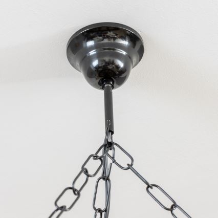 Brilagi - Lestenec na verigi ROATA 5xE14/40W/230V, premer 70 cm, bukev/oreh