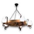 Brilagi - Lestenec na verigi ROATA 5xE14/40W/230V Ø 70 cm iz bukovega lesa