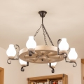 Brilagi - Lestenec na verigi ROATA 6xE14/40W/230V hrast