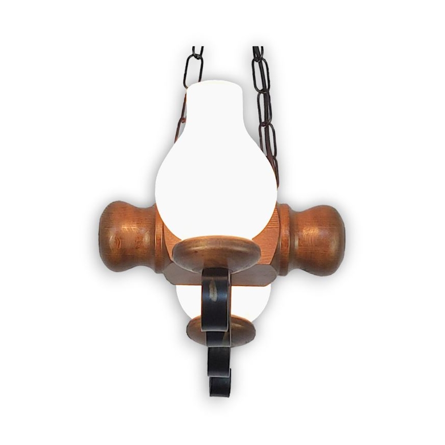 Brilagi - Lestenec na verigi RUSTIC 2xE14/40W/230V bukev/oreh