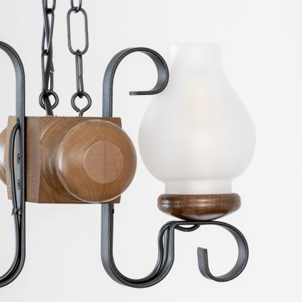 Brilagi - Lestenec na verigi RUSTIC 2xE14/40W/230V bukev/oreh