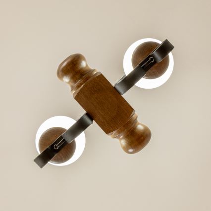 Brilagi - Lestenec na verigi RUSTIC 2xE14/40W/230V bukev/oreh