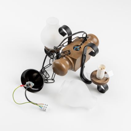 Brilagi - Lestenec na verigi RUSTIC 2xE14/40W/230V bukev/oreh