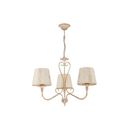 Brilagi - Lestenec na verigi SONIA 3xE27/15W/230V, premer 64 cm, kremna/patina