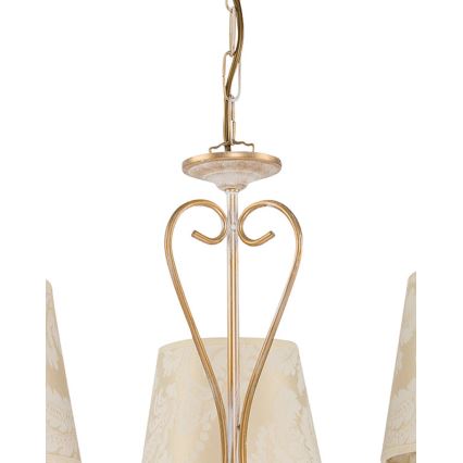 Brilagi - Lestenec na verigi SONIA 3xE27/15W/230V, premer 64 cm, kremna/patina