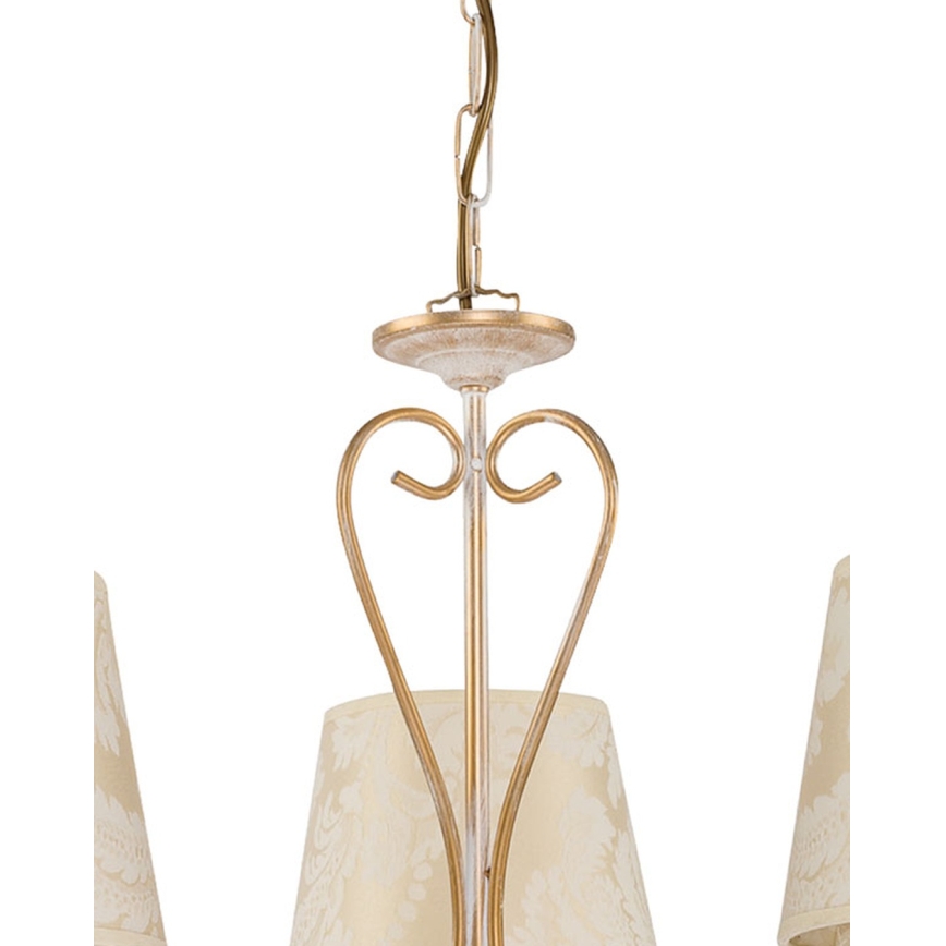 Brilagi - Lestenec na verigi SONIA 3xE27/15W/230V, premer 64 cm, kremna/patina