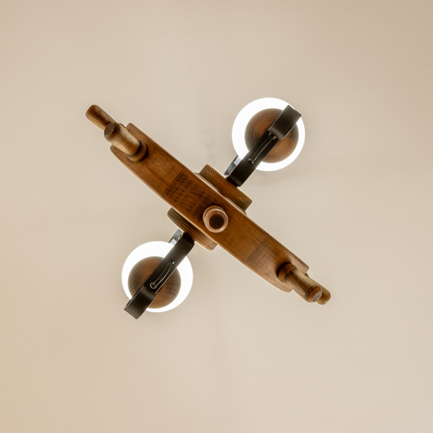 Brilagi - Lestenec na verigi TIMONA 2xE14/40W/230V bukev