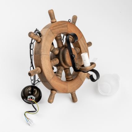 Brilagi - Lestenec na verigi TIMONA 2xE14/40W/230V bukev