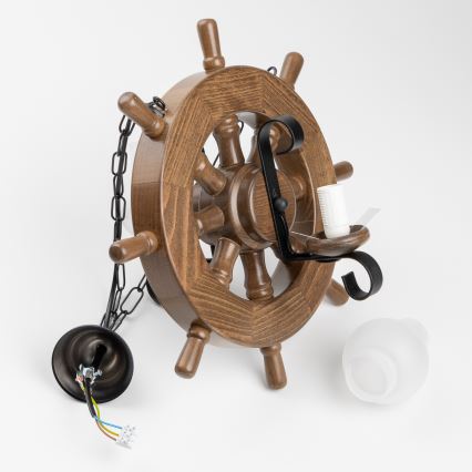 Brilagi - Lestenec na verigi TIMONA 2xE14/40W/230V bukev/oreh