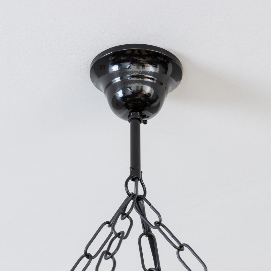 Brilagi - Lestenec na verigi TIMONA 8xE14/40W/230V, premer 70 cm, bukev