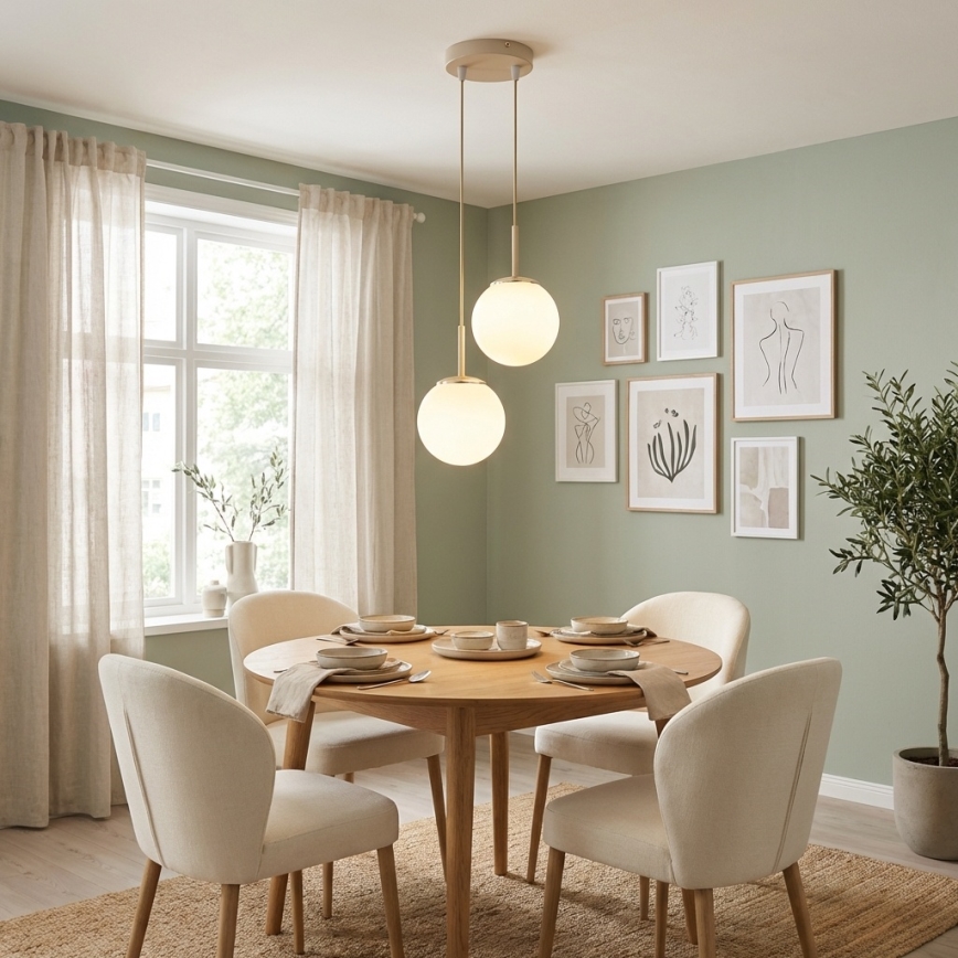 Brilagi - Lestenec na vrvici 2xE27/60W/230V bež/zlata