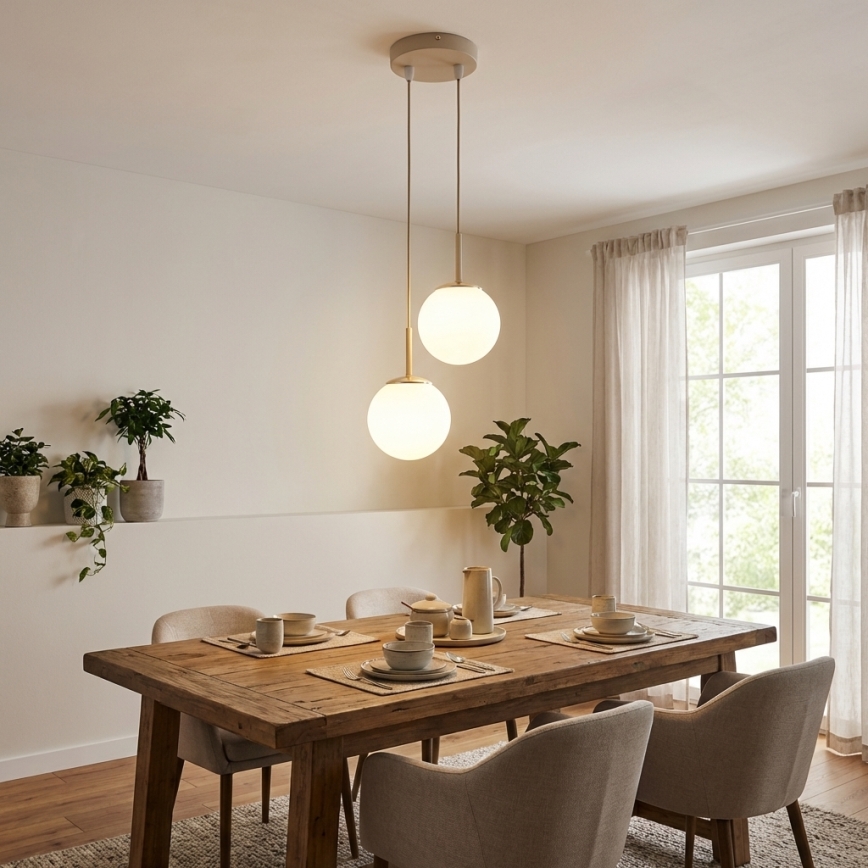 Brilagi - Lestenec na vrvici 2xE27/60W/230V bež/zlata