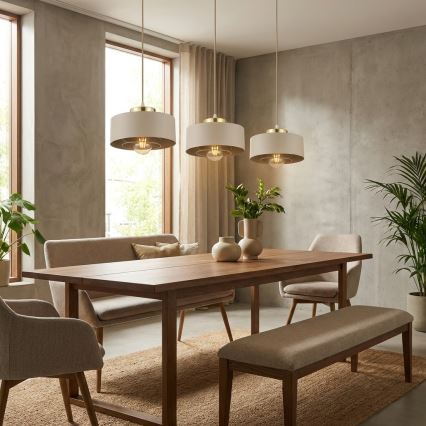 Brilagi - Lestenec na vrvici 3xE27/60W/230V bež/zlata