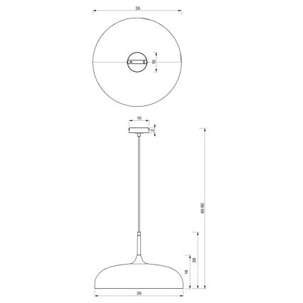 Brilagi - Lestenec na vrvici ABRAHAM 1xE27/60W/230V pr. 35 cm zelena