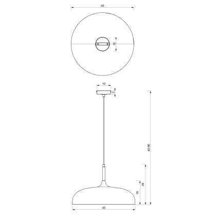 Brilagi - Lestenec na vrvici ABRAHAM 1xE27/60W/230V pr. 45 cm bež