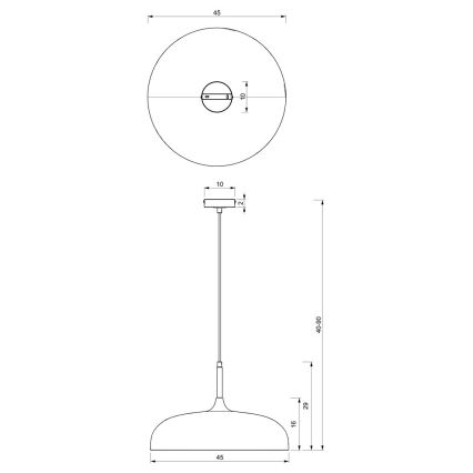 Brilagi - Lestenec na vrvici ABRAHAM 1xE27/60W/230V pr. 45 cm zelena
