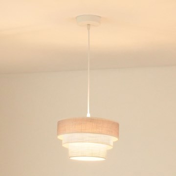 Brilagi - Lestenec na vrvici ALASKA LUNETA 1xE27/15W/230V pr. 25 cm siva/krem barva