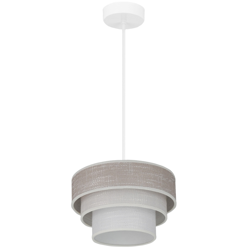 Brilagi - Lestenec na vrvici ALASKA LUNETA 1xE27/15W/230V pr. 25 cm siva/krem barva