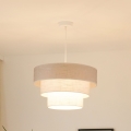 Brilagi - Lestenec na vrvici ALASKA LUNETA 1xE27/15W/230V pr. 45 cm siva/krem barva