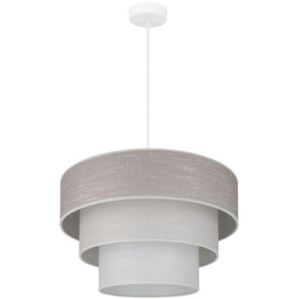 Brilagi - Lestenec na vrvici ALASKA LUNETA 1xE27/15W/230V pr. 45 cm siva/krem barva