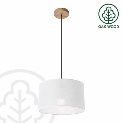 Brilagi - Lestenec na vrvici ANTHONY 1xE27/60W/230V hrast/bela