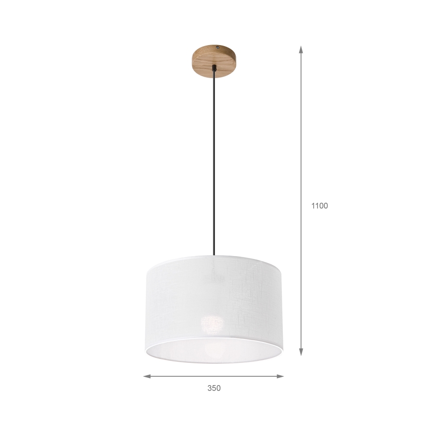 Brilagi - Lestenec na vrvici ANTHONY 1xE27/60W/230V hrast/bela