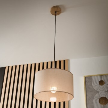 Brilagi - Lestenec na vrvici ANTHONY 1xE27/60W/230V hrast/bež