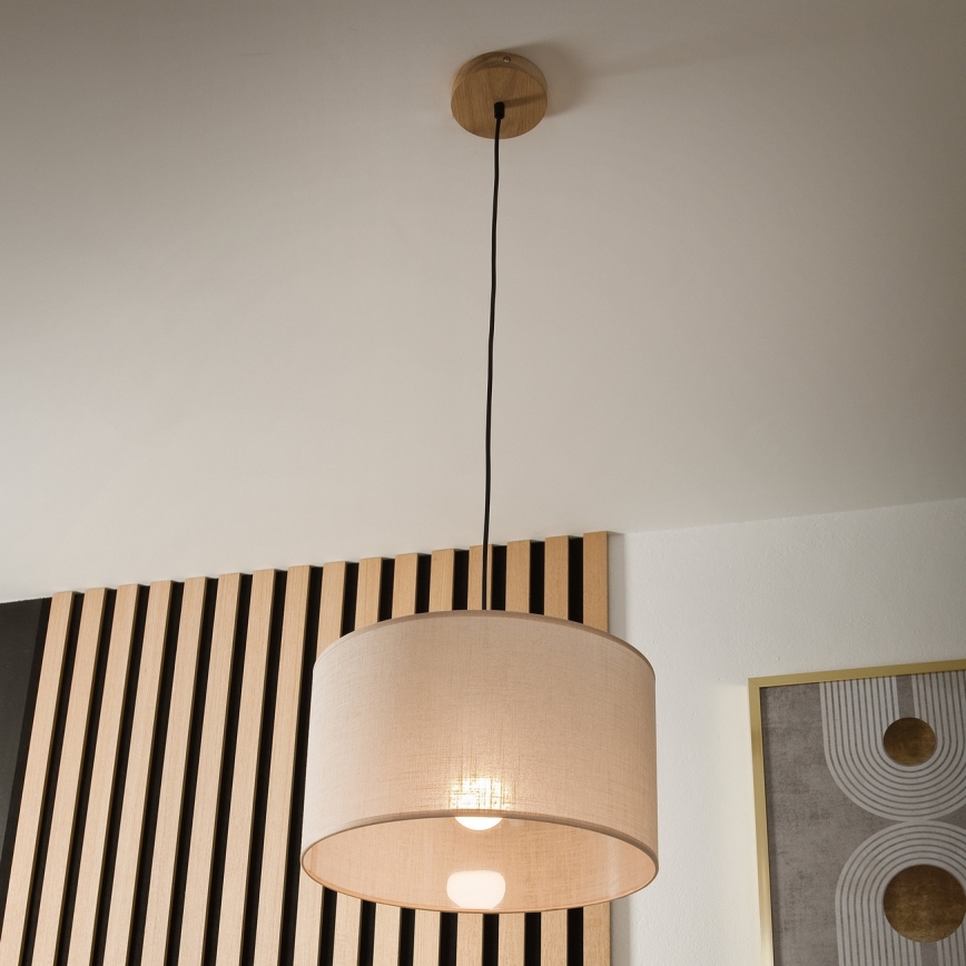 Brilagi - Lestenec na vrvici ANTHONY 1xE27/60W/230V hrast/bež