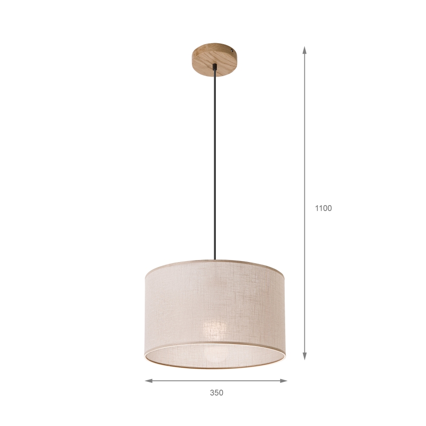 Brilagi - Lestenec na vrvici ANTHONY 1xE27/60W/230V hrast/bež