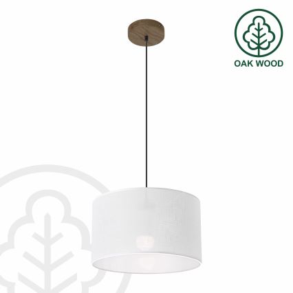 Brilagi - Lestenec na vrvici ANTHONY 1xE27/60W/230V hrast oreh/bela