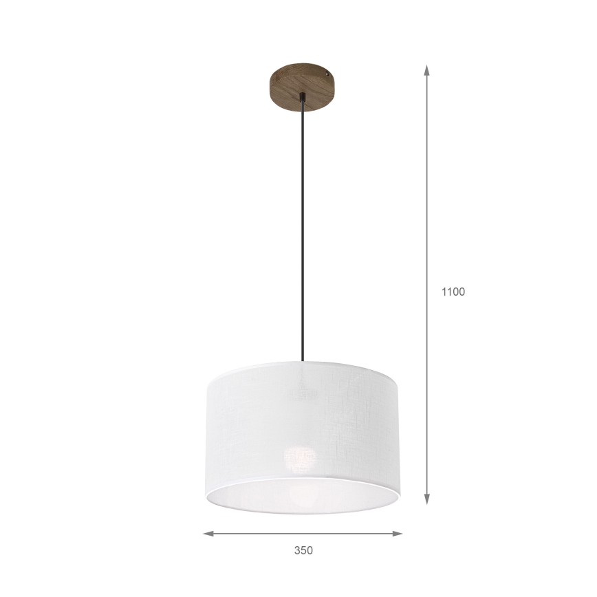 Brilagi - Lestenec na vrvici ANTHONY 1xE27/60W/230V hrast oreh/bela