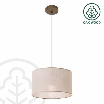 Brilagi - Lestenec na vrvici ANTHONY 1xE27/60W/230V hrast oreh/bež