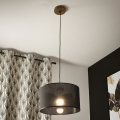 Brilagi - Lestenec na vrvici ANTHONY 1xE27/60W/230V hrast oreh/črna