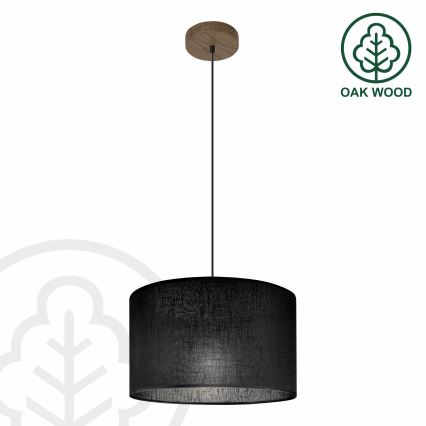 Brilagi - Lestenec na vrvici ANTHONY 1xE27/60W/230V hrast oreh/črna