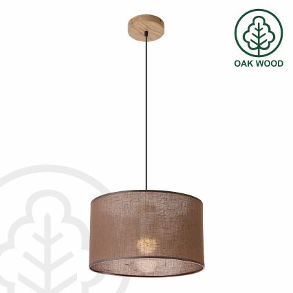 Brilagi - Lestenec na vrvici ANTHONY 1xE27/60W/230V hrast/rjava