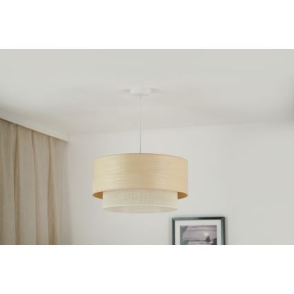 Brilagi - Lestenec na vrvici ARIZONA BOHO 1xE27/15W/230V pr. 45 cm bež/bela