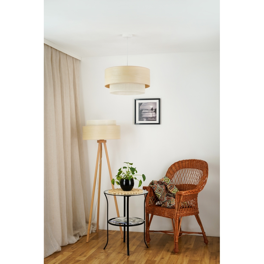 Brilagi - Lestenec na vrvici ARIZONA BOHO 1xE27/15W/230V pr. 45 cm bež/bela