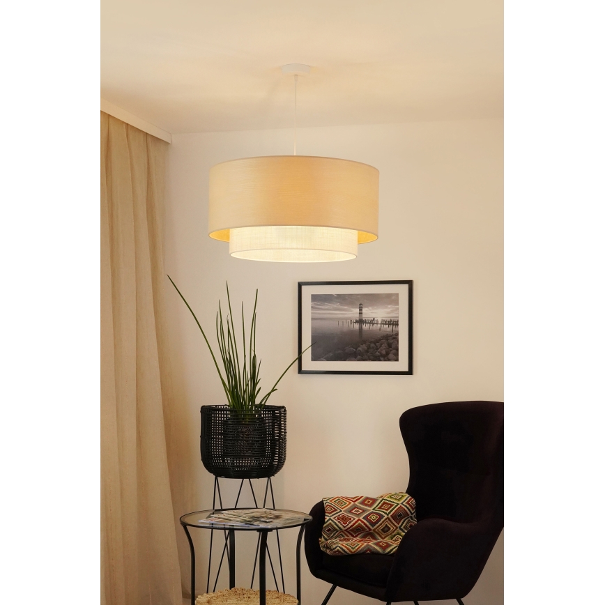 Brilagi - Lestenec na vrvici ARIZONA BOHO 1xE27/15W/230V pr. 60 cm bež/bela