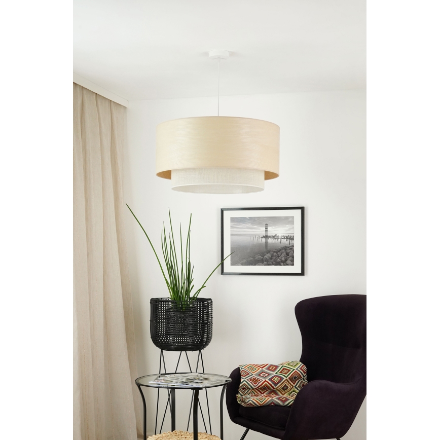 Brilagi - Lestenec na vrvici ARIZONA BOHO 1xE27/15W/230V pr. 60 cm bež/bela
