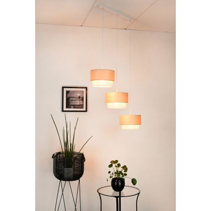 Brilagi - Lestenec na vrvici ARIZONA BOHO 3xE27/15W/230V bež/bela