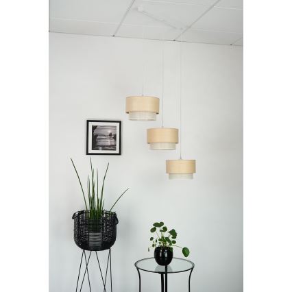 Brilagi - Lestenec na vrvici ARIZONA BOHO 3xE27/15W/230V bež/bela